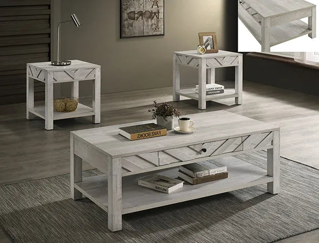 Valor Beige 3-Piece Cocktail Set by Crown Mark at Eve Furniture