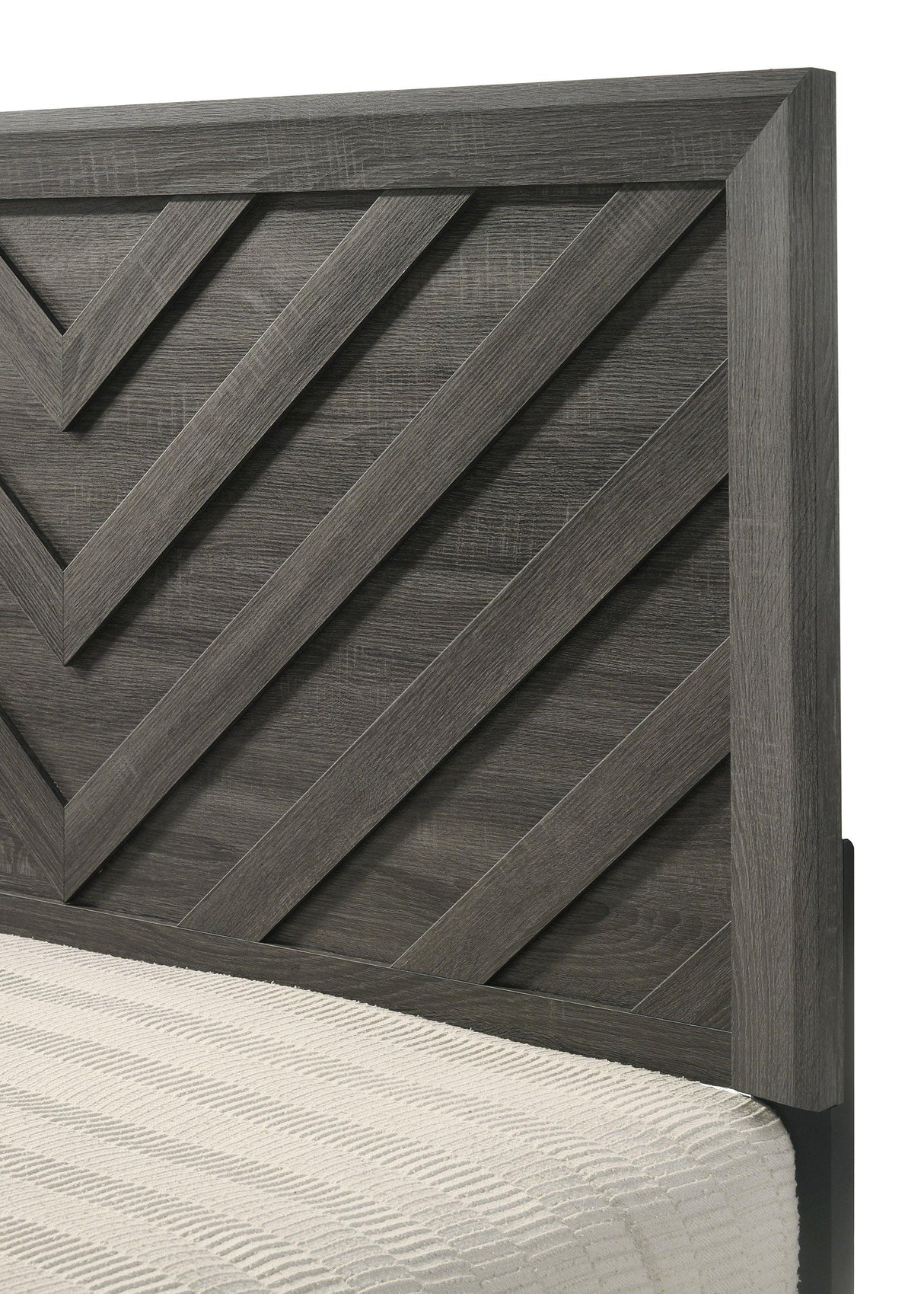 Valor Gray King Panel Bed by Crown Mark at Eve Furniture