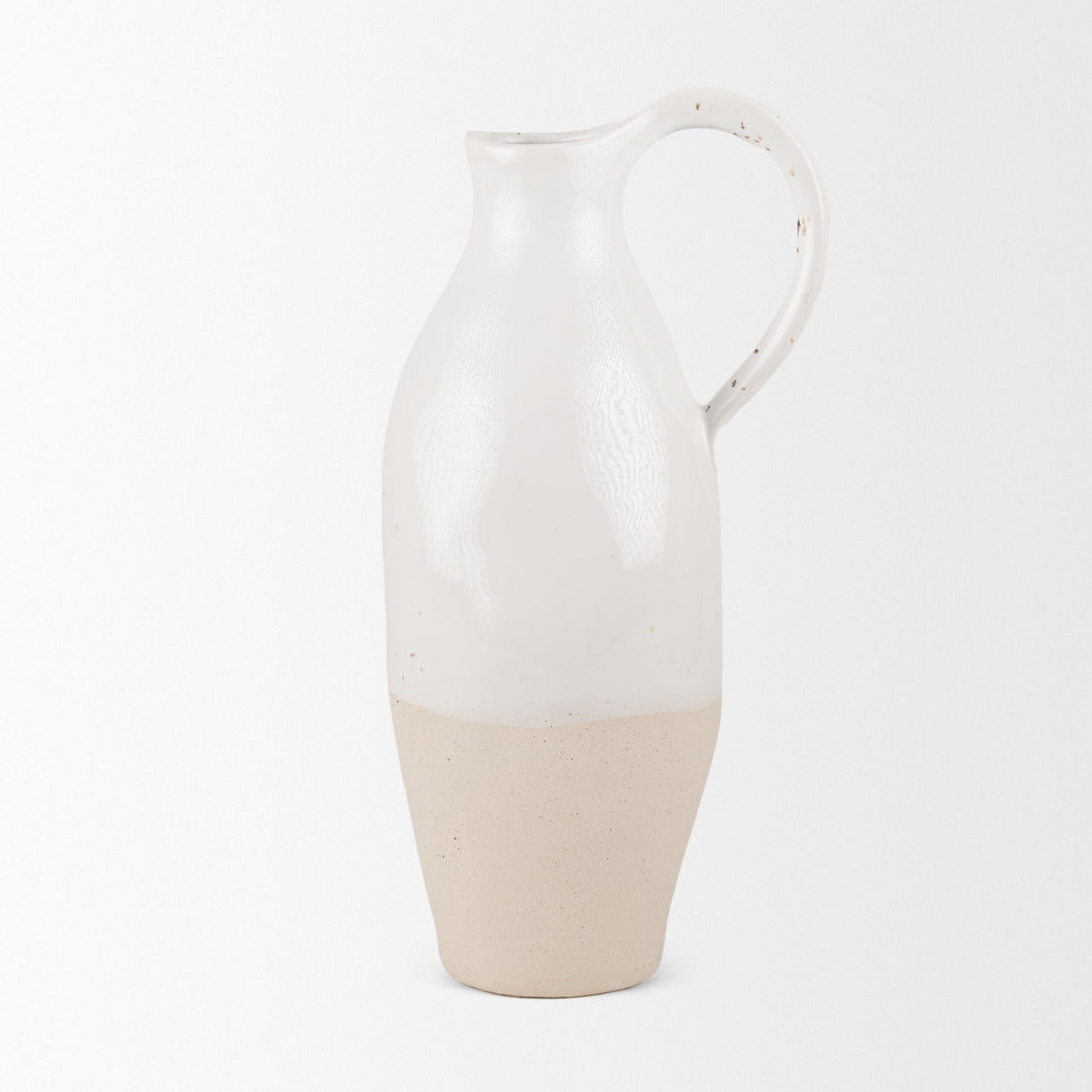Valora Black Speckled Cream w/ Light Beige Ceramic Jug by Mercana at Eve Furniture