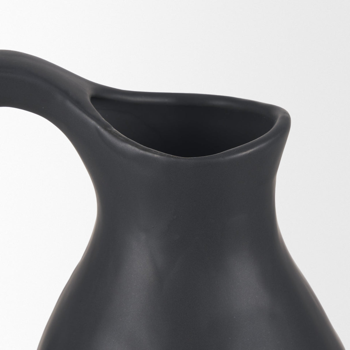 Valora Matte Black Ceramic Jug by Mercana at Eve Furniture