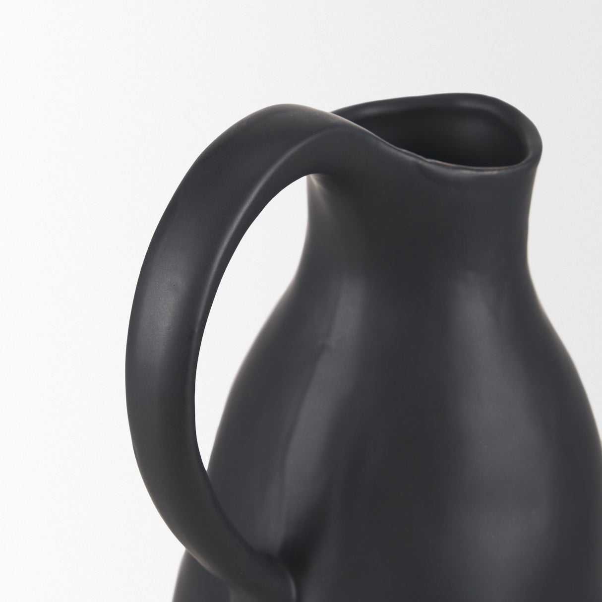 Valora Matte Black Ceramic Jug by Mercana at Eve Furniture