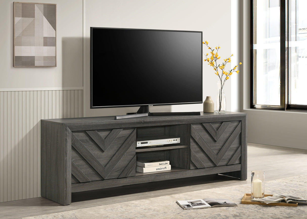 Valor Gray TV Stand by Crown Mark at Eve Furniture