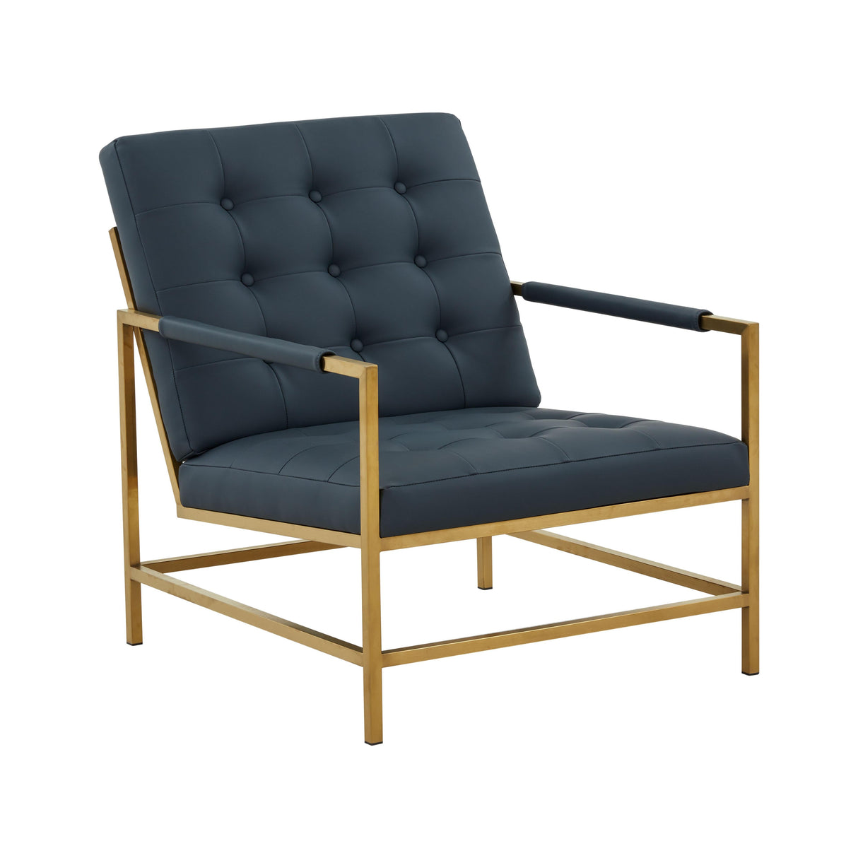 Van Charcoal Vegan Leather Accent Chair by TOV Furniture at Eve Furniture