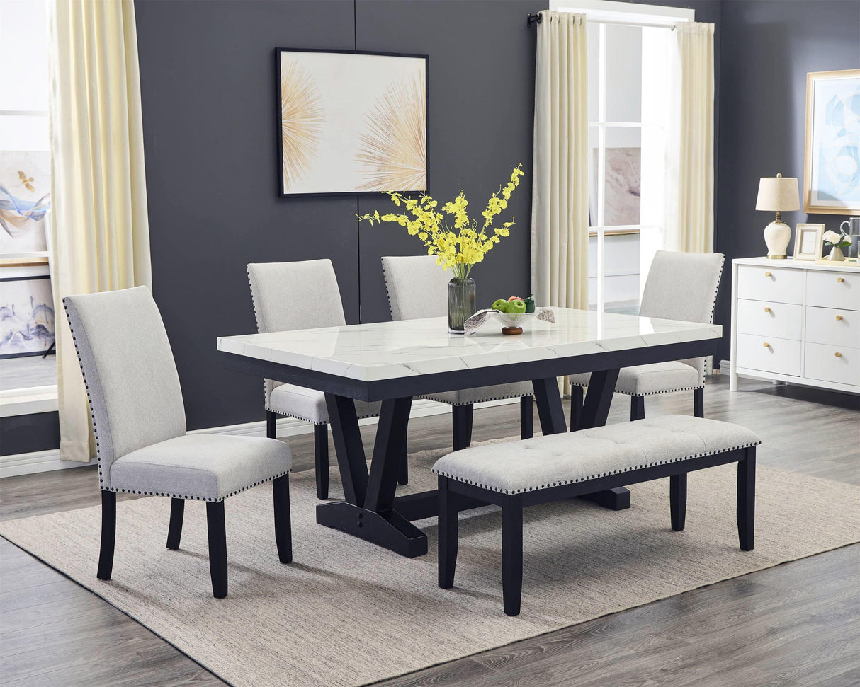 Vance Dove Bench by Crown Mark at Eve Furniture