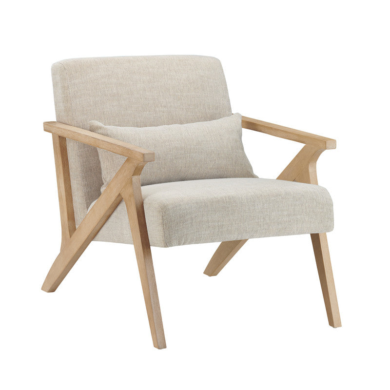 Vance White/Brown Accent Chair by Crestview at Eve Furniture