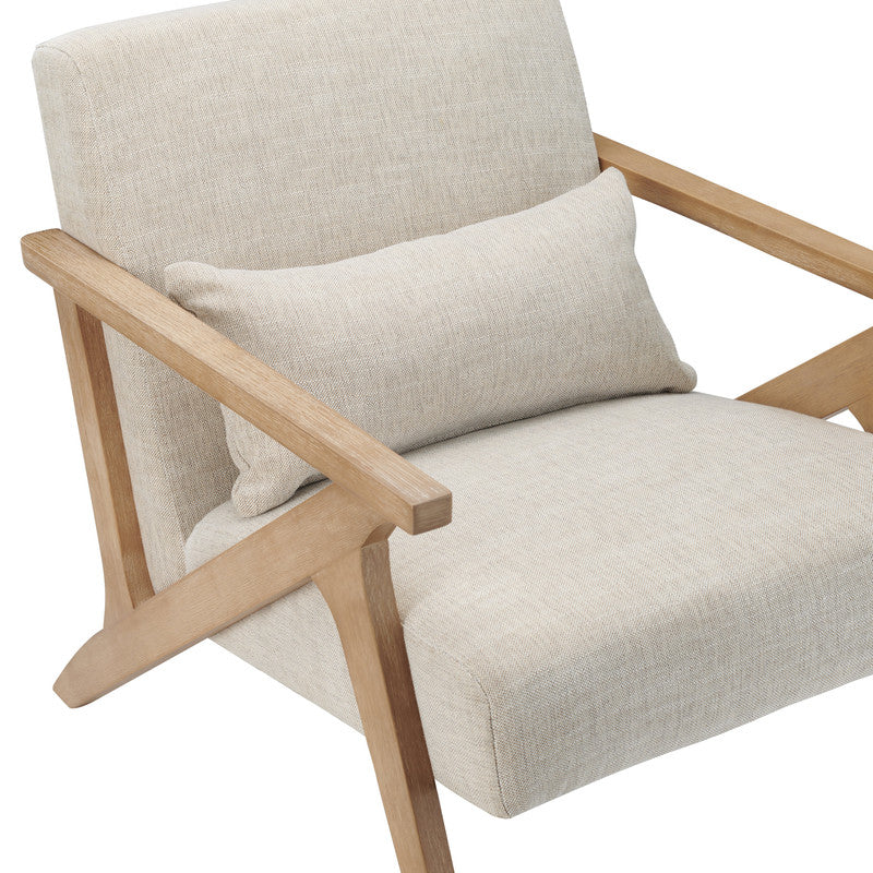 Vance White/Brown Accent Chair by Crestview at Eve Furniture