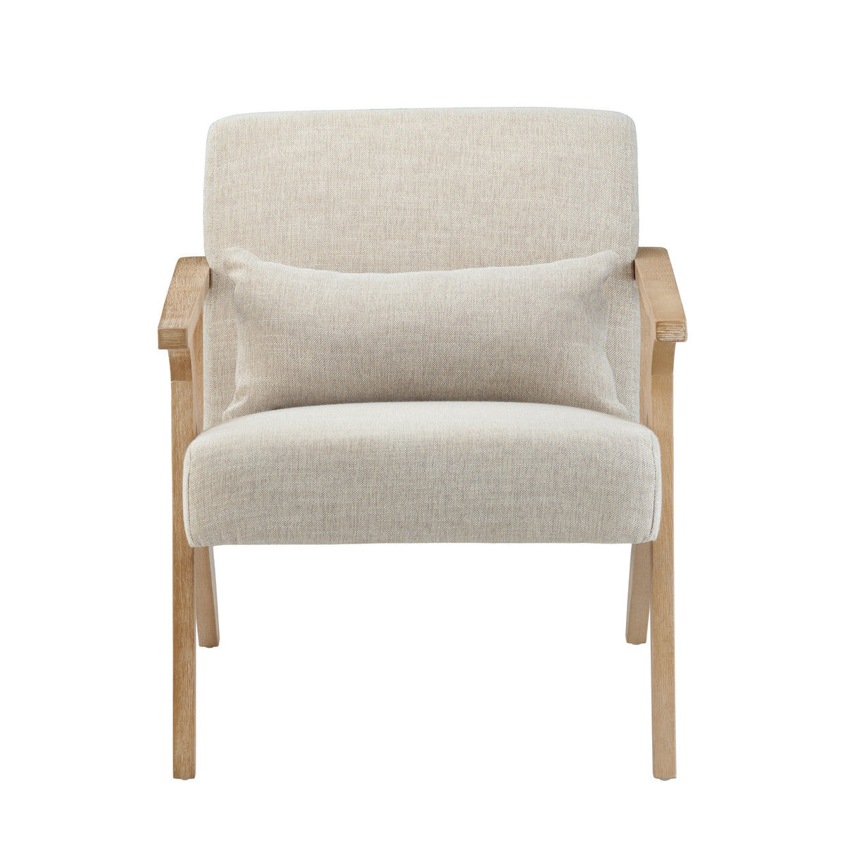 Vance White/Brown Accent Chair by Crestview at Eve Furniture