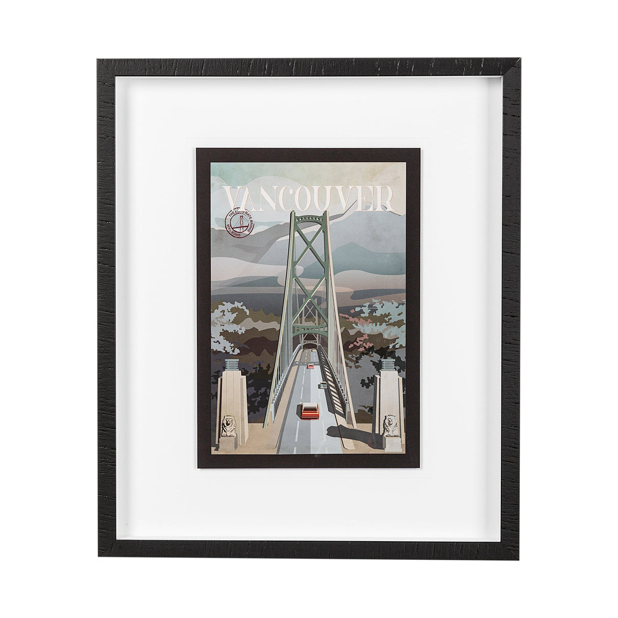 Vancouver Go Canada (M) by Mercana Studio a Framed Art Print Matted under Glass by Mercana at Eve Furniture