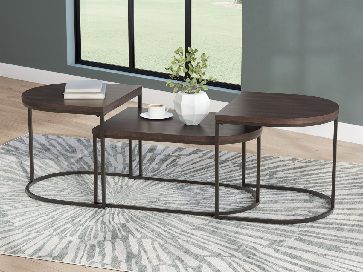 Vanmore Dark Brown Table (Set of 3) by Ashley at Eve Furniture
