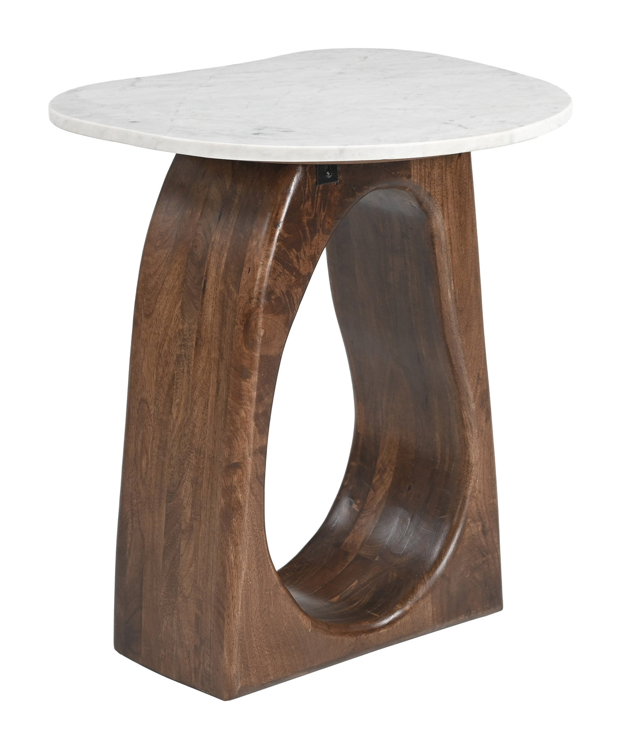 Vara White & Walnut Side Table by Zuomod at Eve Furniture