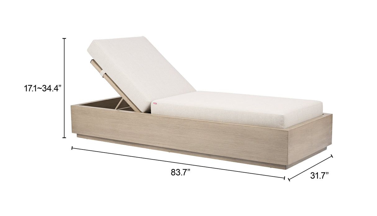 Varadero Gray Outdoor Beach Chaise by Zuomod at Eve Furniture