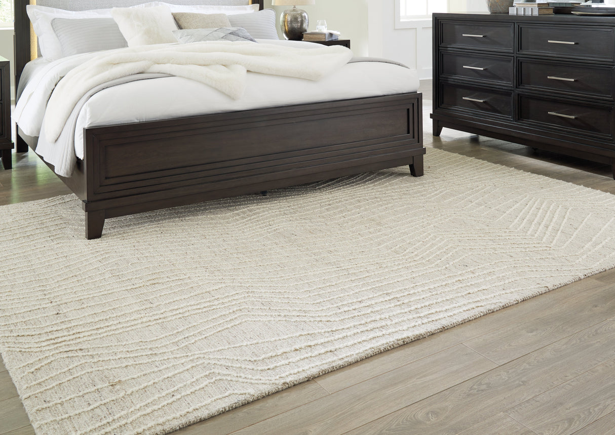 Varahill Gray/Ivory Large Rug by Ashley at Eve Furniture