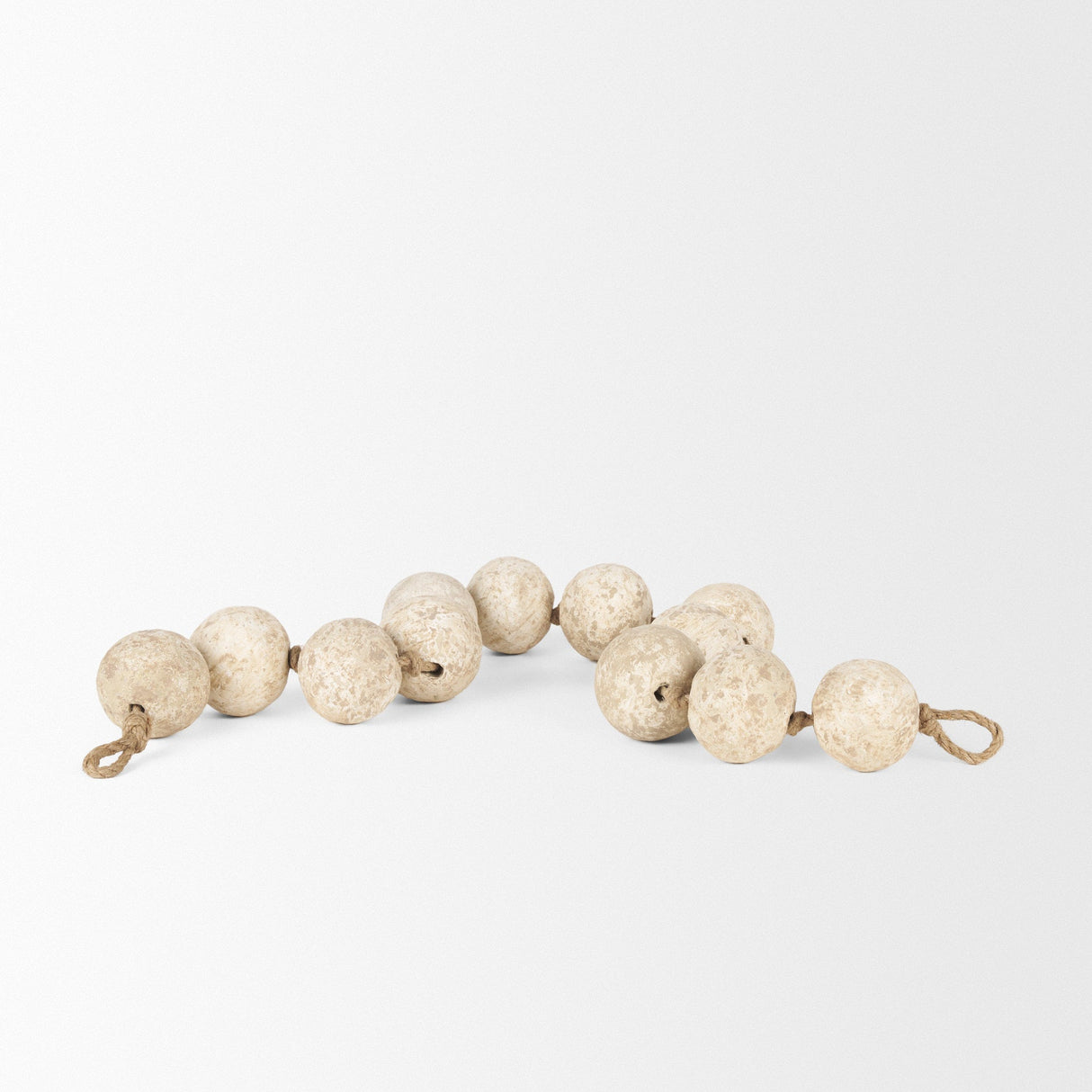 Varamala Beige Paper Mache Sphere Garland by Mercana at Eve Furniture