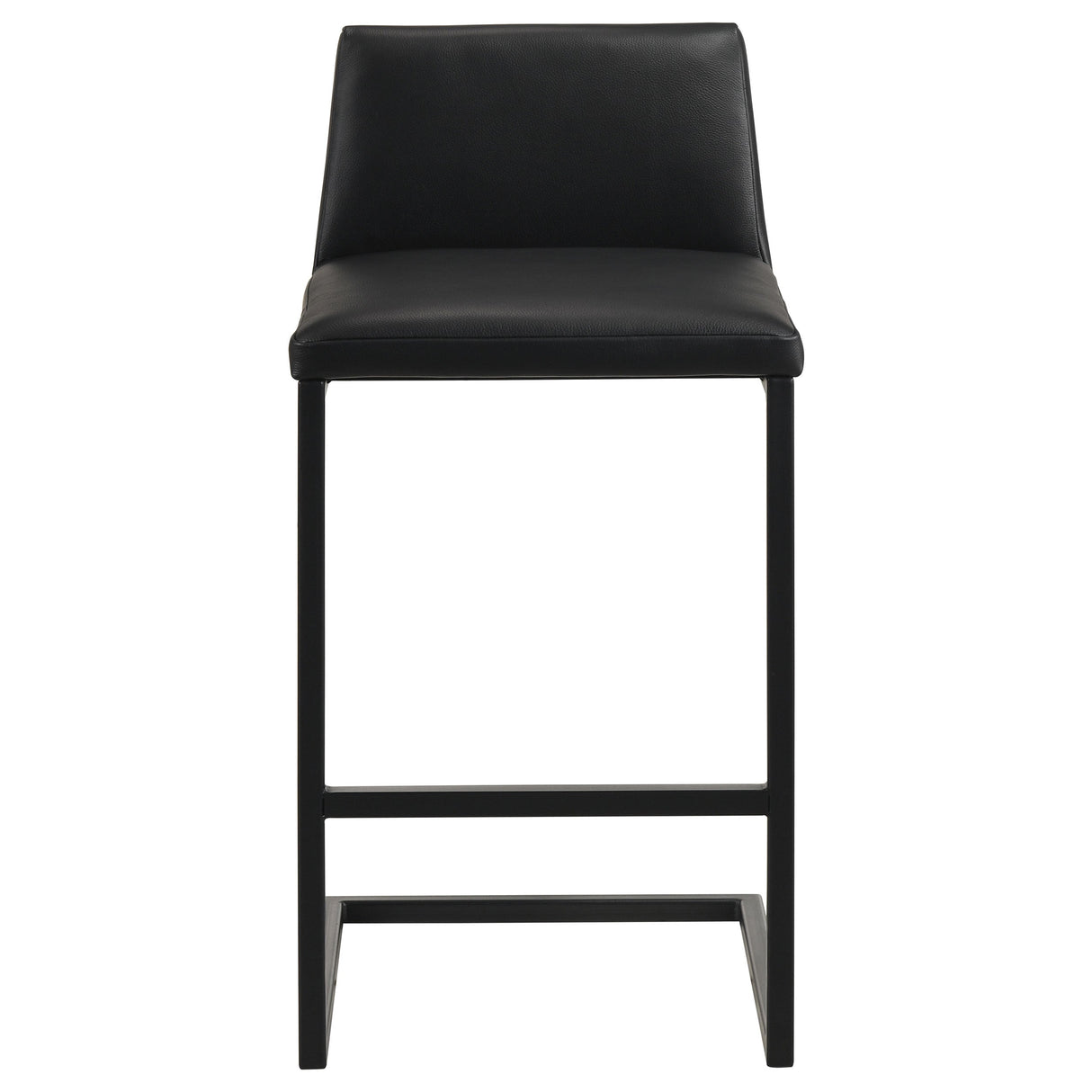 Vardon Black Genuine Leather Bar Stool (Set of 2) by Coaster at Eve Furniture