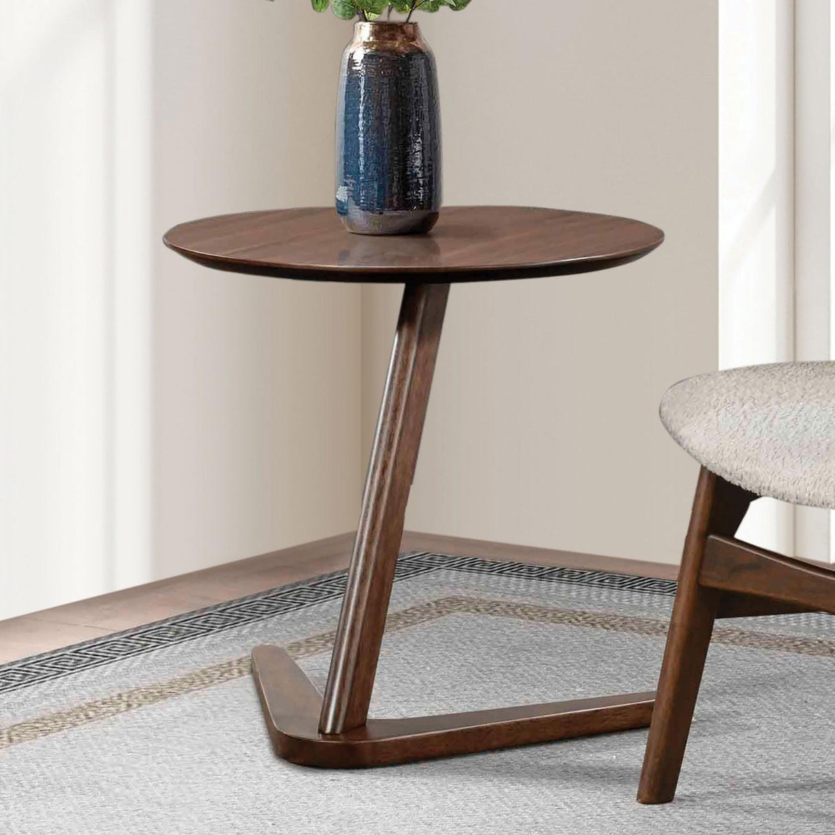 Vardo Walnut Side Table by Furniture of America at Eve Furniture