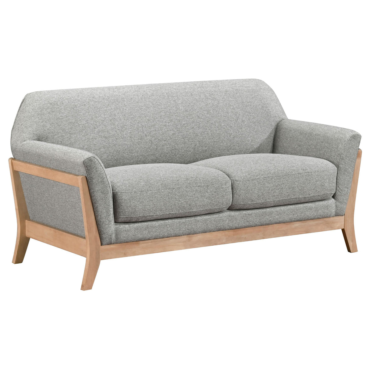 Vaughn 2-piece Fabric Upholstered Flared Arm Sofa Set Grey by Coaster at Eve Furniture