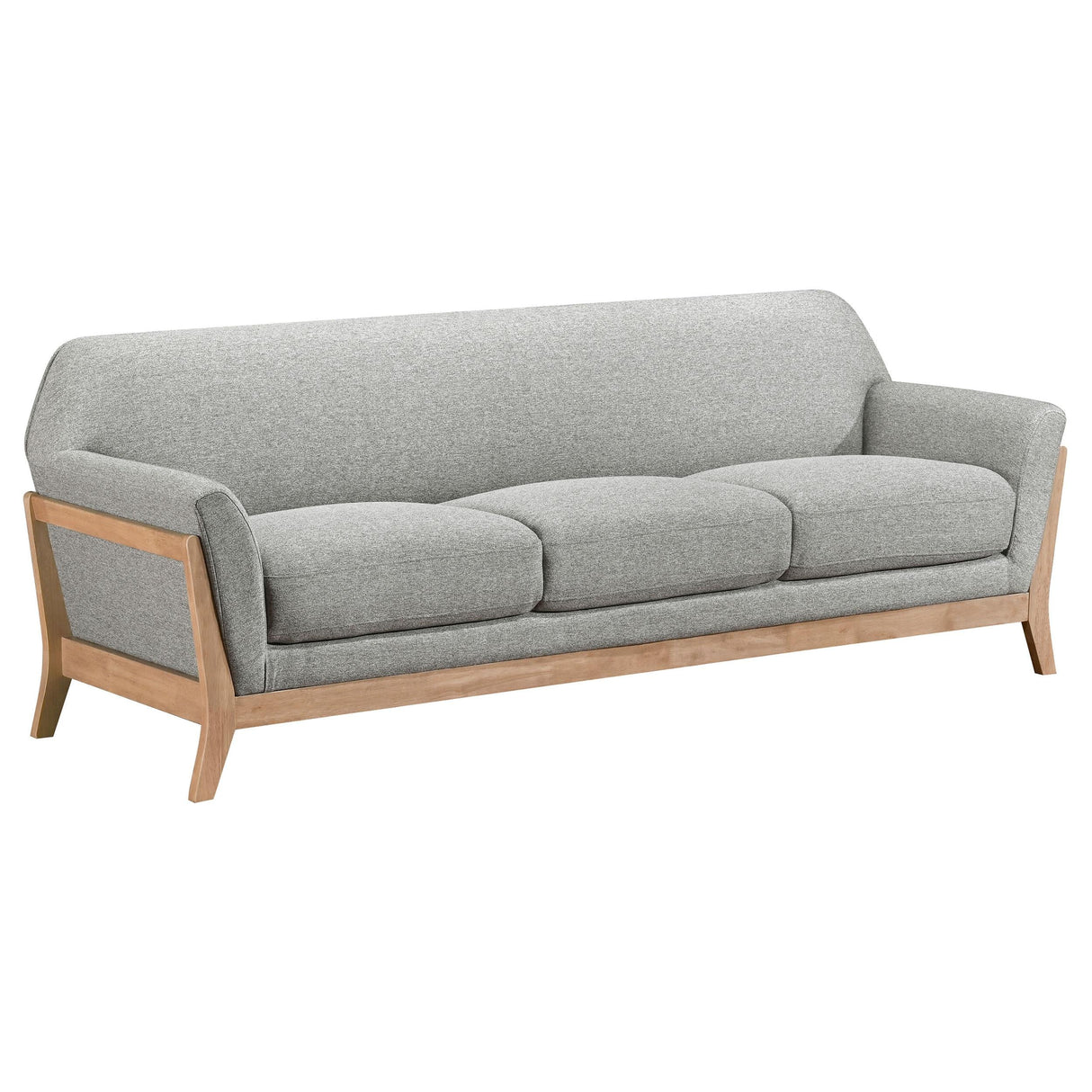 Vaughn 3-piece Fabric Upholstered Flared Arm Sofa Set Grey by Coaster at Eve Furniture