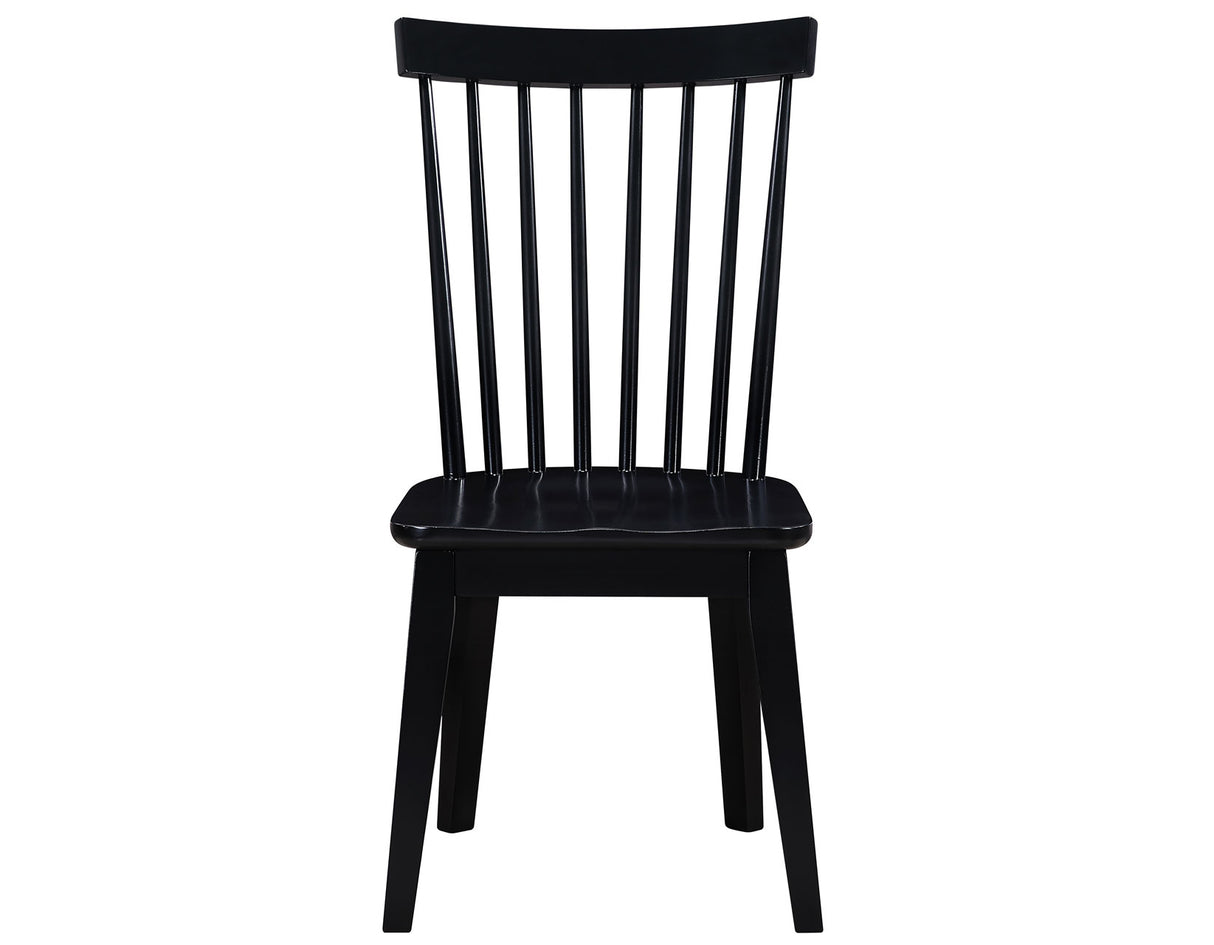 Vaughn Coffee/Black 5-Piece 60-96″ w/2-18 Leaves Dining Set by Steve Silver at Eve Furniture
