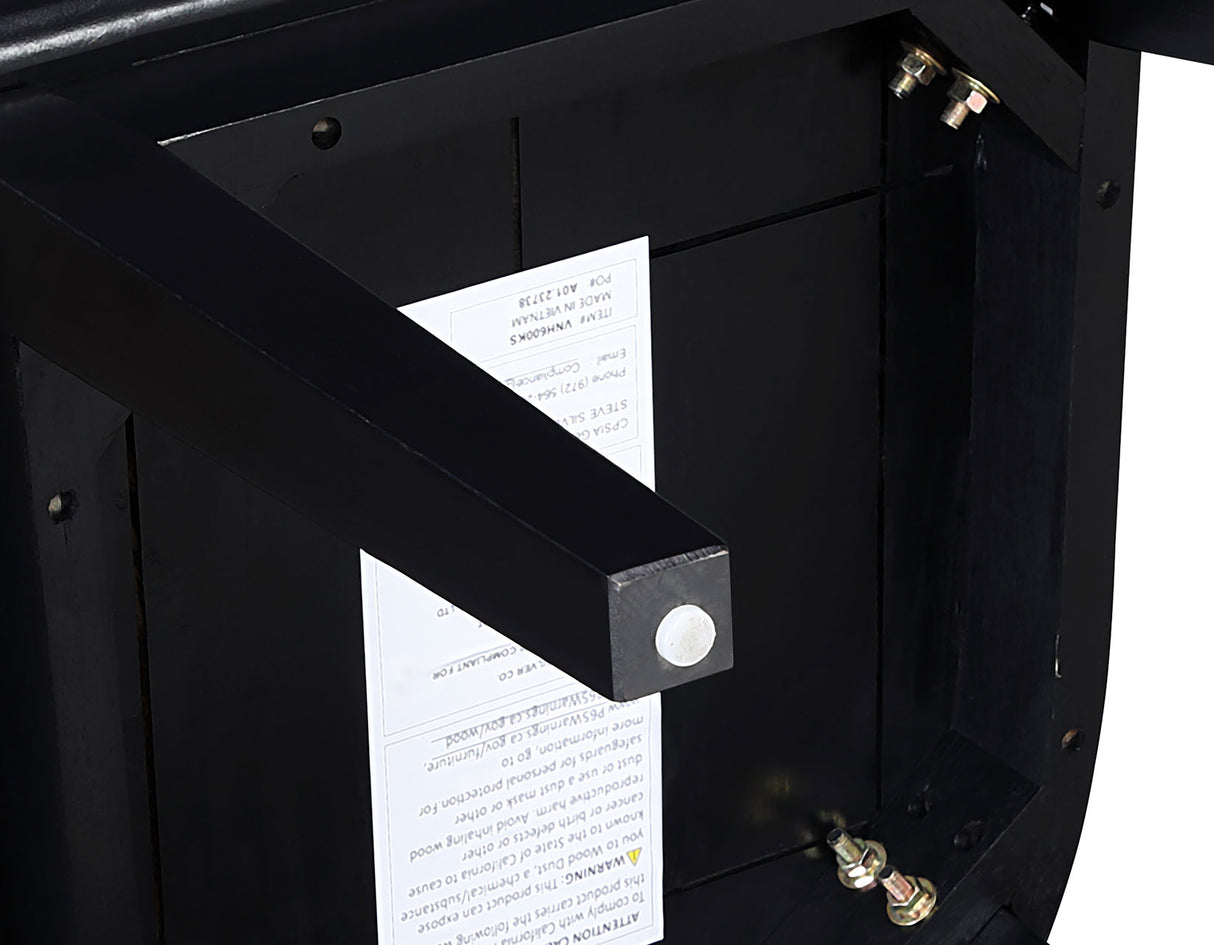 Vaughn Driftwood/Black 5-Piece 60-96″ w/2-18 Leaves Dining Set by Steve Silver at Eve Furniture