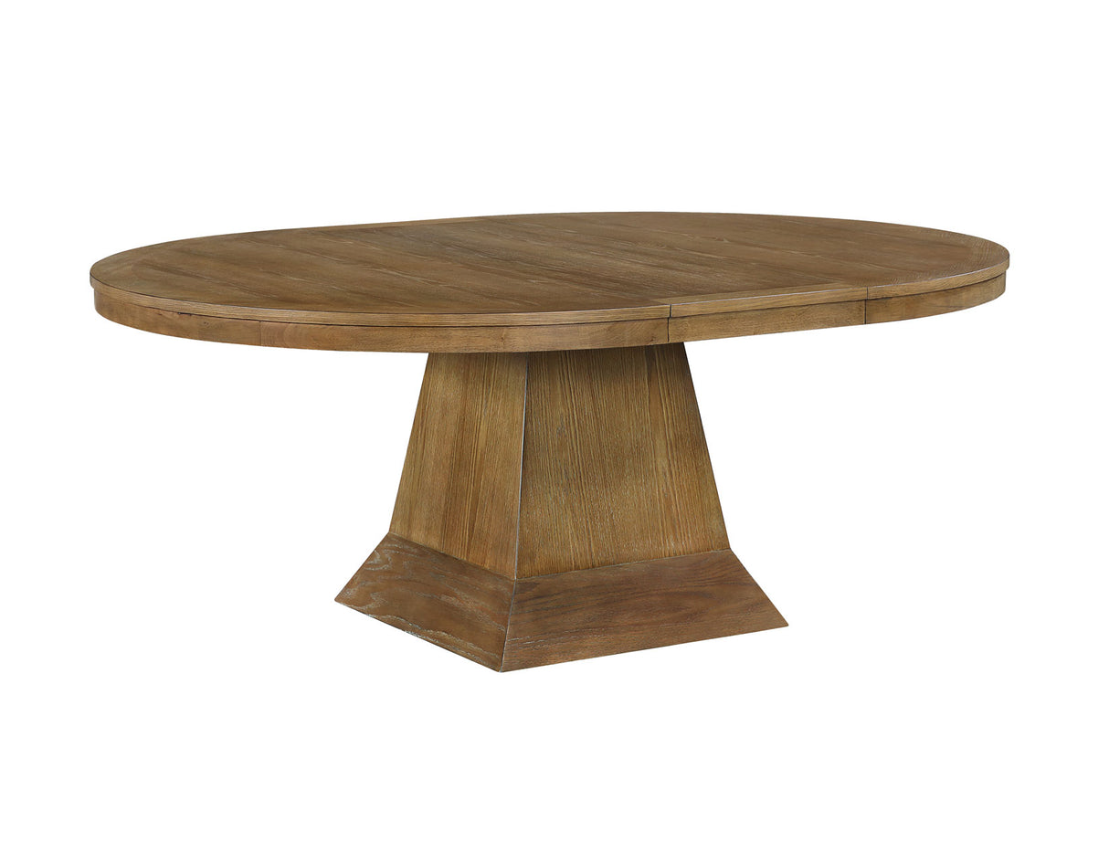 Vaughn Driftwood/Black 5-Piece 60-96″ w/2-18 Leaves Dining Set by Steve Silver at Eve Furniture