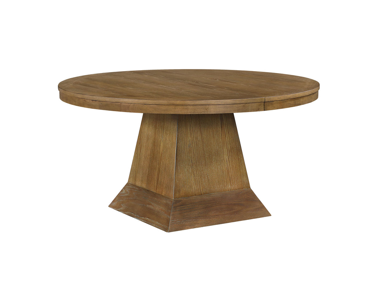 Vaughn Driftwood/Black 5-Piece 60-96″ w/2-18 Leaves Dining Set by Steve Silver at Eve Furniture