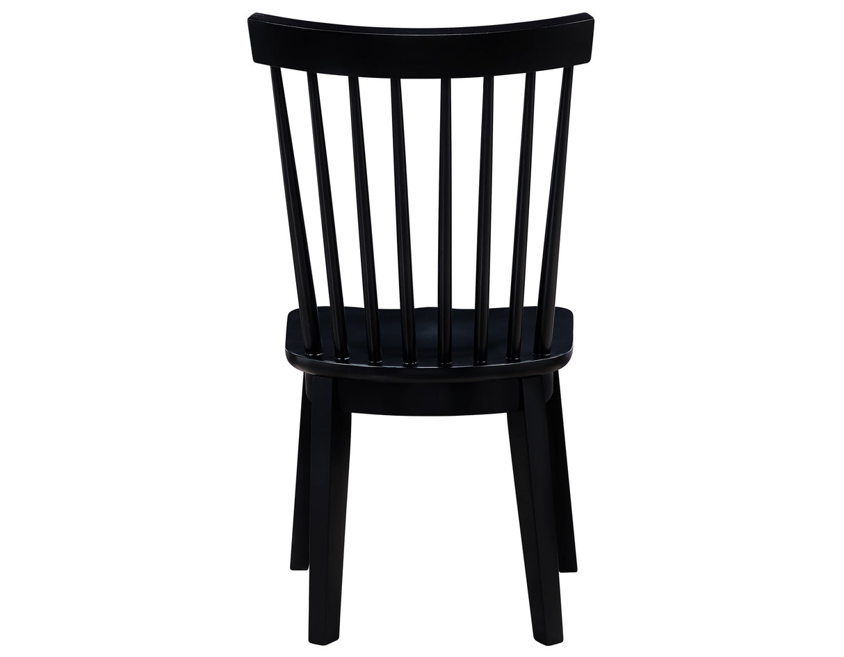 Vaughn Driftwood/Black 5-Piece 60-96″ w/2-18 Leaves Dining Set by Steve Silver at Eve Furniture