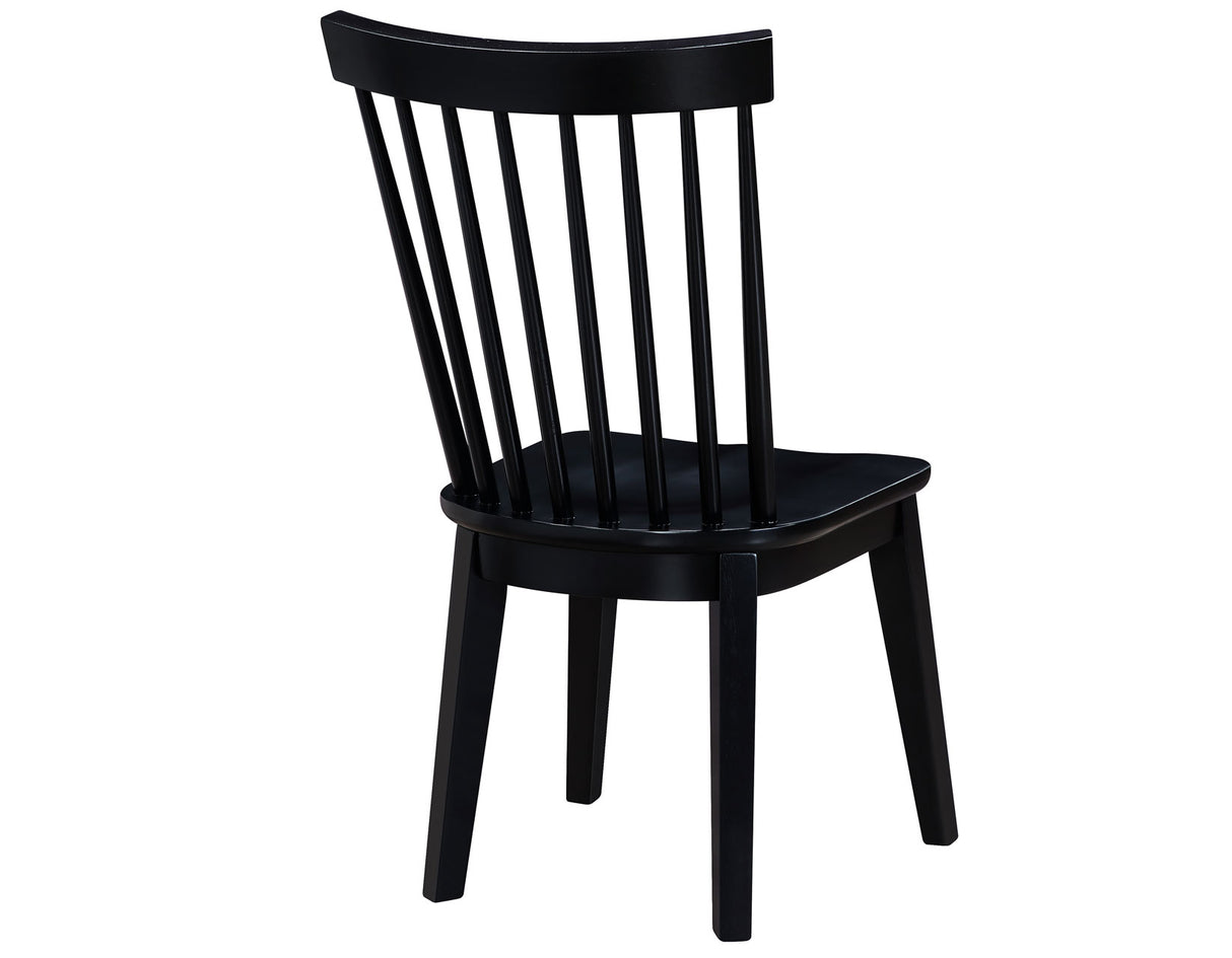 Vaughn Driftwood/Black 5-Piece 60-96″ w/2-18 Leaves Dining Set by Steve Silver at Eve Furniture