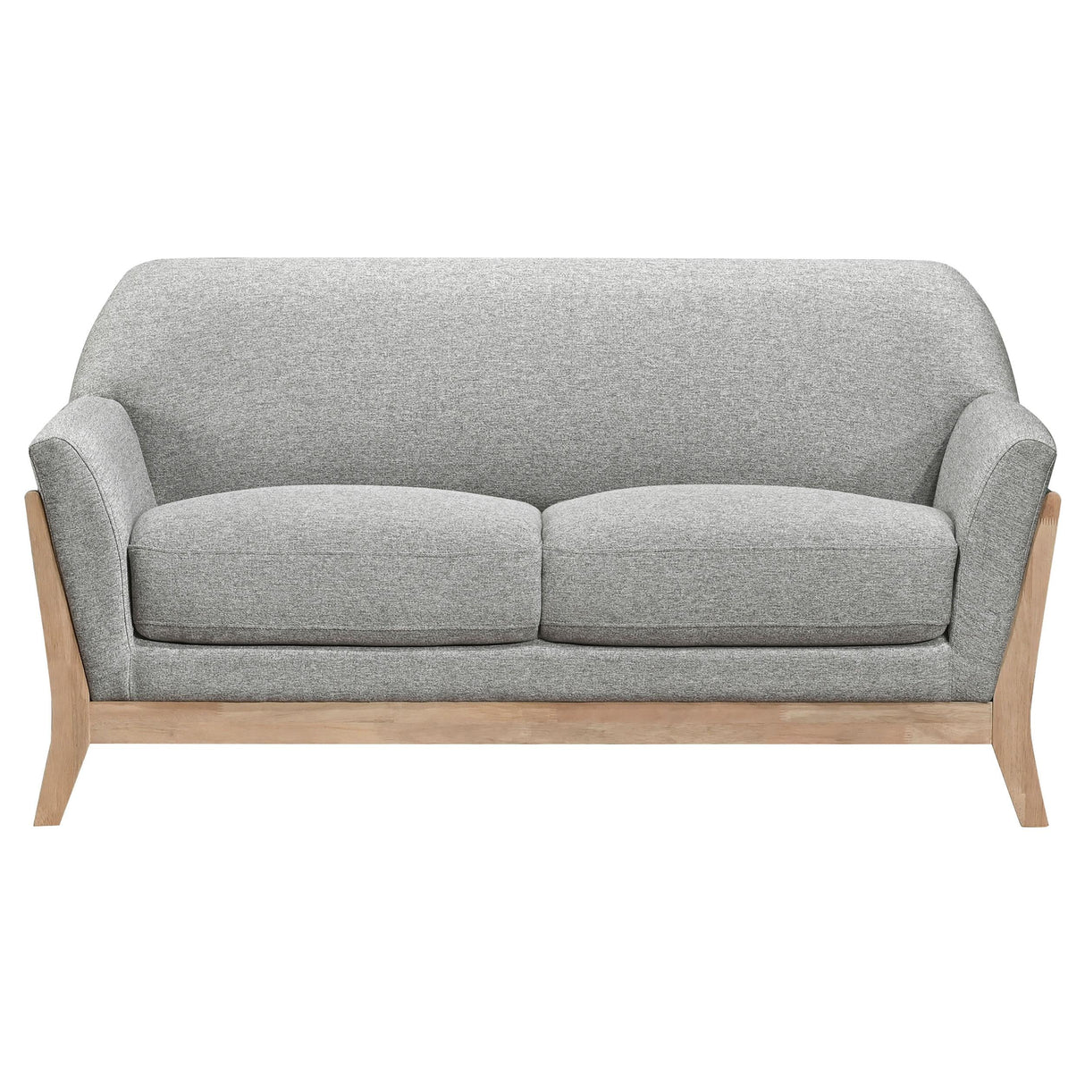 Vaughn Gray Fabric Upholstered Flared Arm Loveseat by Coaster at Eve Furniture