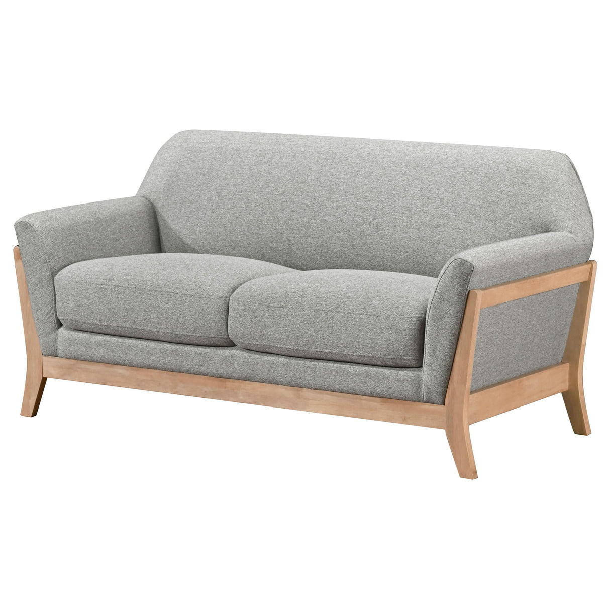 Vaughn Gray Fabric Upholstered Flared Arm Loveseat by Coaster at Eve Furniture