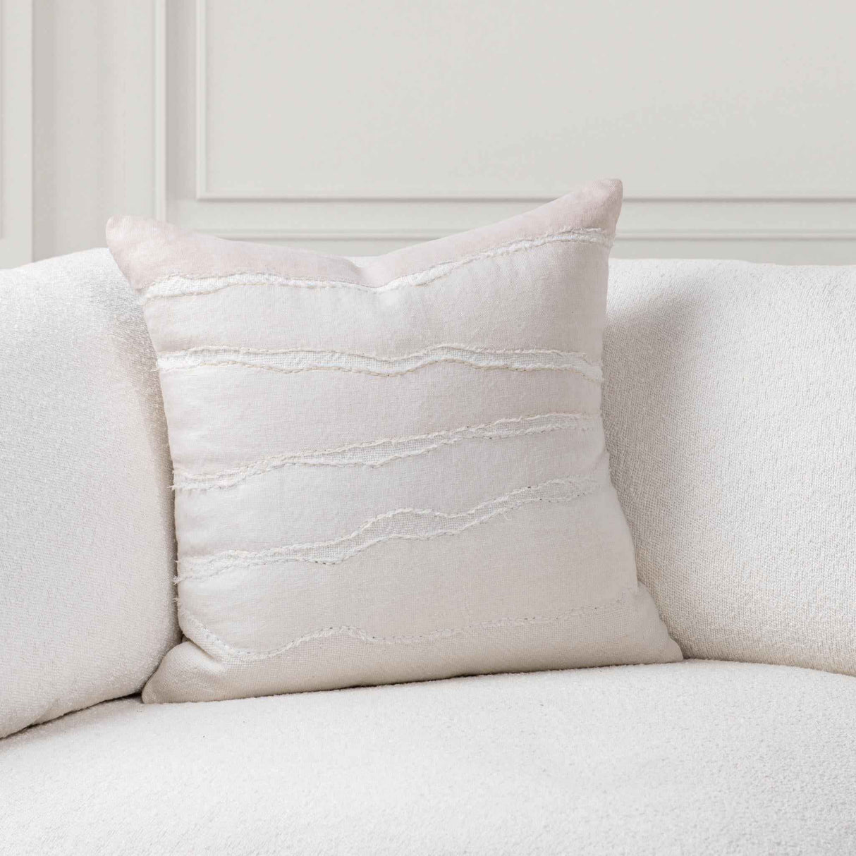 VC Bikram Ivory/Natural 22x22 Throw Pillow (Set of 2) by Classic Home at Eve Furniture