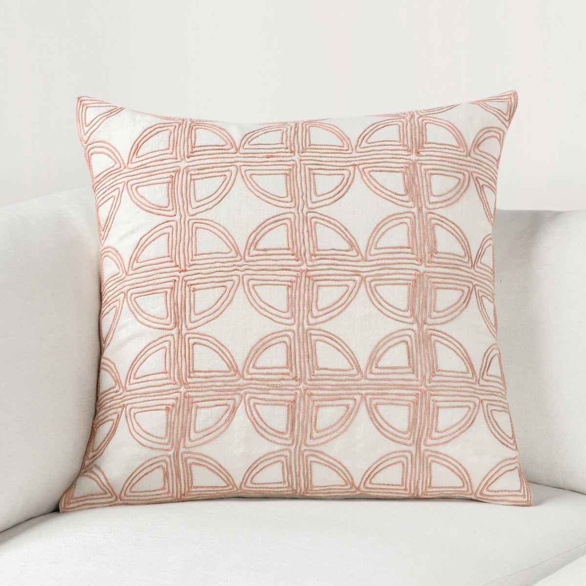 VC Elea Ivory/Blush 22x22 Throw Pillow (Set of 2) by Classic Home at Eve Furniture
