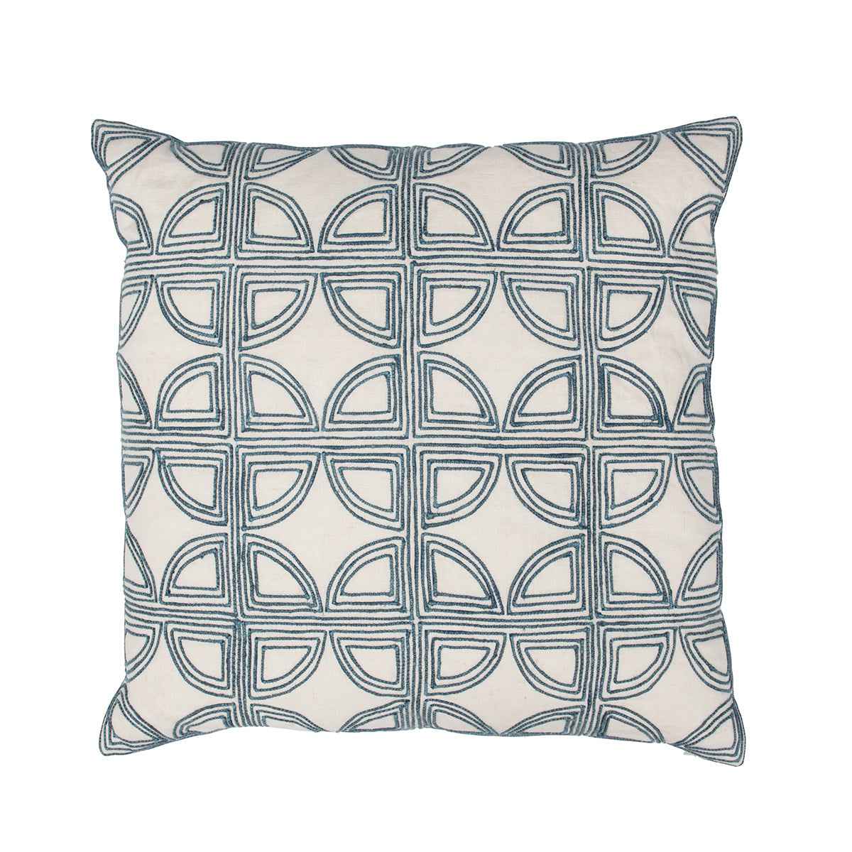 VC Elea Ivory/Navy 22x22 Throw Pillow (Set of 2) by Classic Home at Eve Furniture