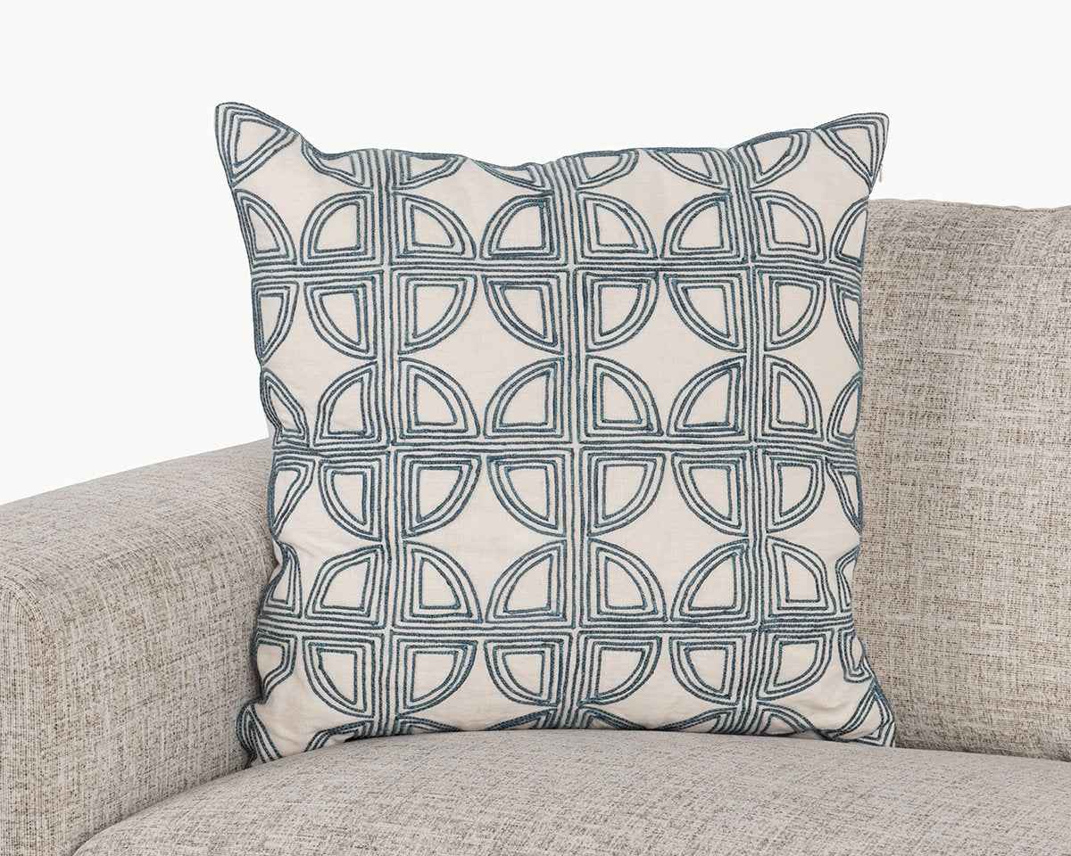 VC Elea Ivory/Navy 22x22 Throw Pillow (Set of 2) by Classic Home at Eve Furniture