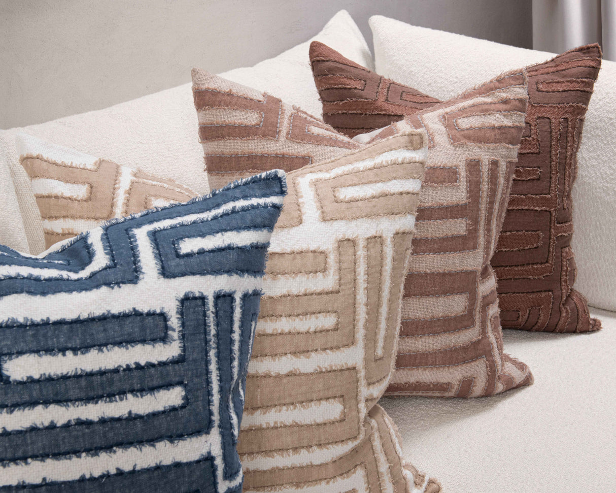 VC Mateo Azul Blue 22X22 Throw Pillow (Set of 2) by Classic Home at Eve Furniture