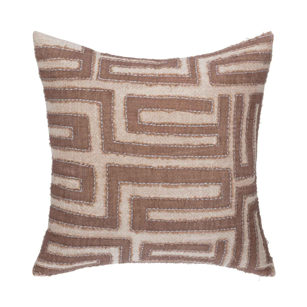 VC Mateo Sepia Brown/Natural 22x22 Throw Pillow (Set of 2) by Classic Home at Eve Furniture