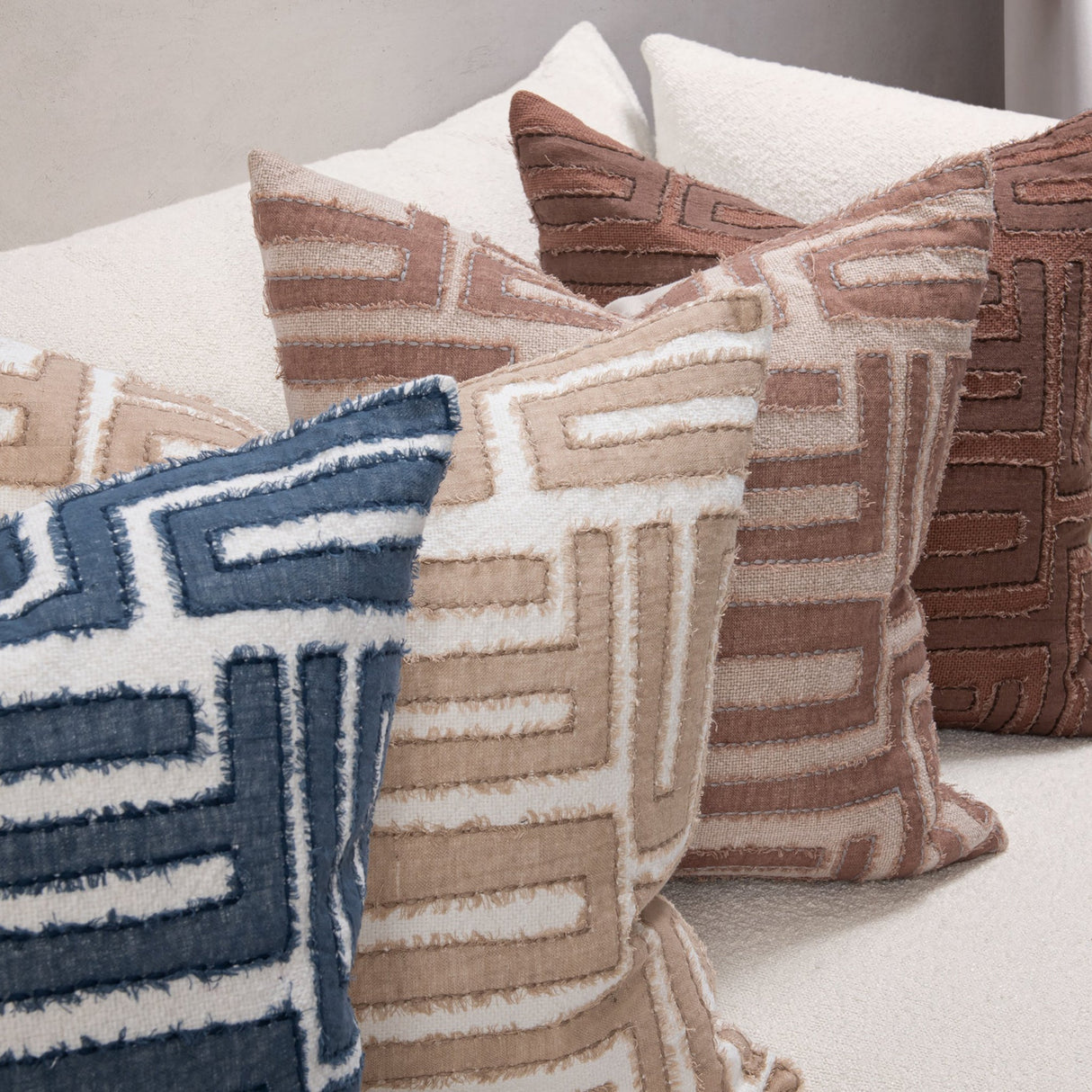 VC Mateo Sepia Brown/Natural 22x22 Throw Pillow (Set of 2) by Classic Home at Eve Furniture