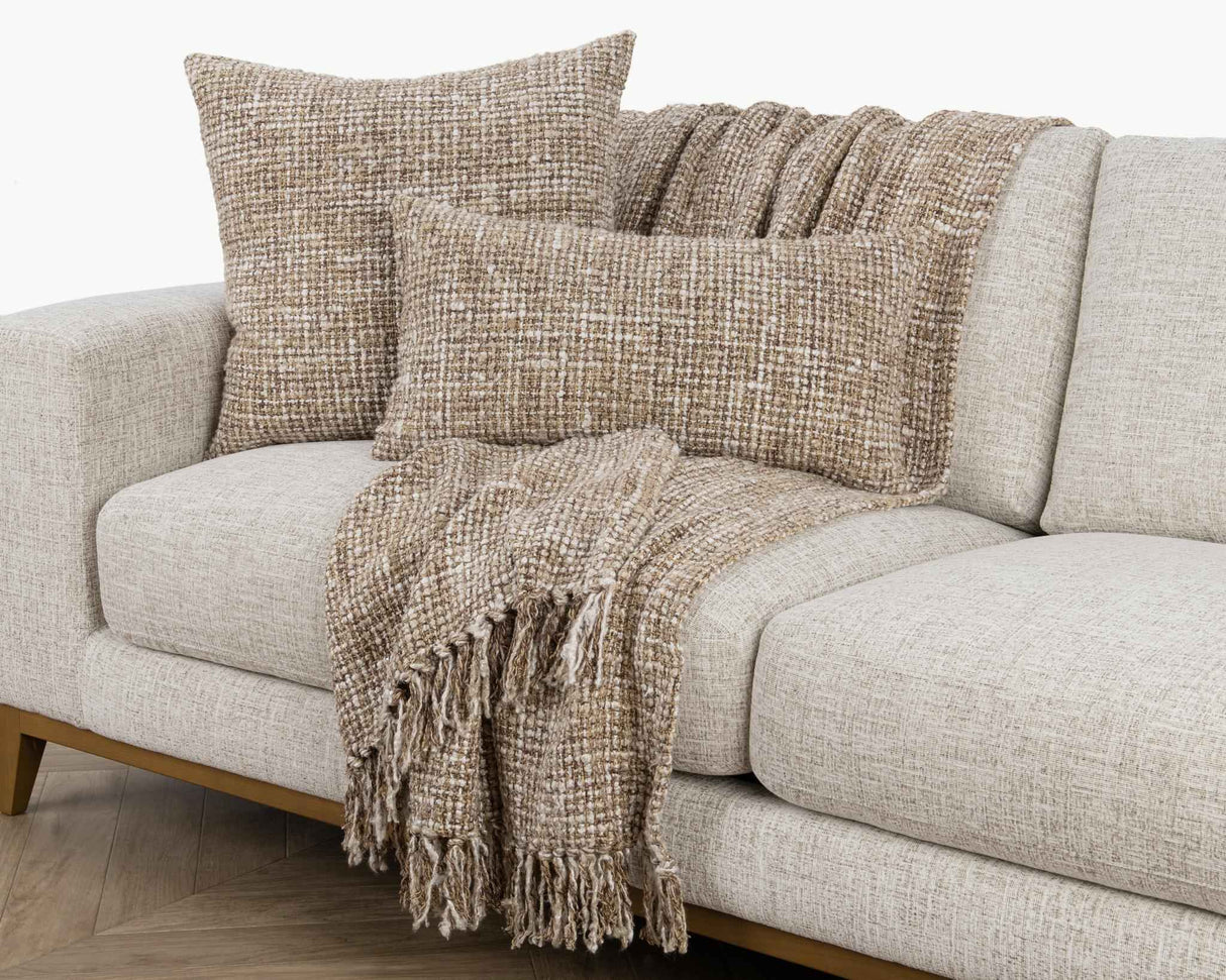 VC Porter Natural/Ivory Multiple Sizes Throw Pillow (Set of 2) by Classic Home at Eve Furniture