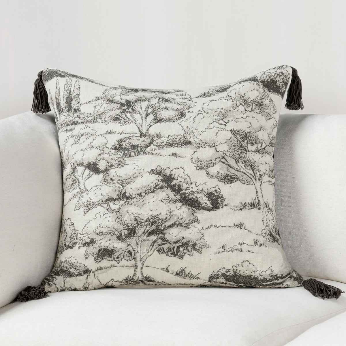 VC Stonework Charcoal 22x22 Throw Pillow (Set of 2) by Classic Home at Eve Furniture