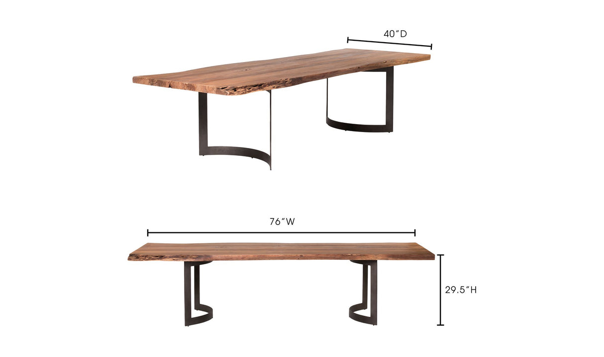 Bent Dining Table Extra Small Brown