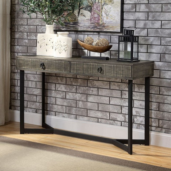 Veblen Dark Oak/Espresso Side Table by Furniture of America at Eve Furniture