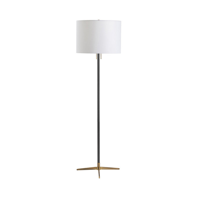 Veda Black/Gold Floor Lamp by Crestview at Eve Furniture