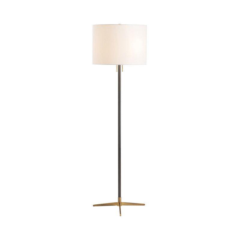 Veda Black/Gold Floor Lamp by Crestview at Eve Furniture