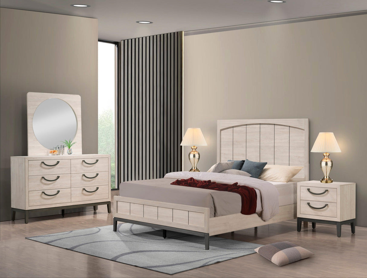 Veda Chalk Panel Bedroom Set by Crown Mark at Eve Furniture