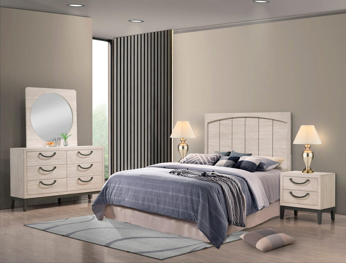 Veda Chalk Panel Bedroom Set by Crown Mark at Eve Furniture