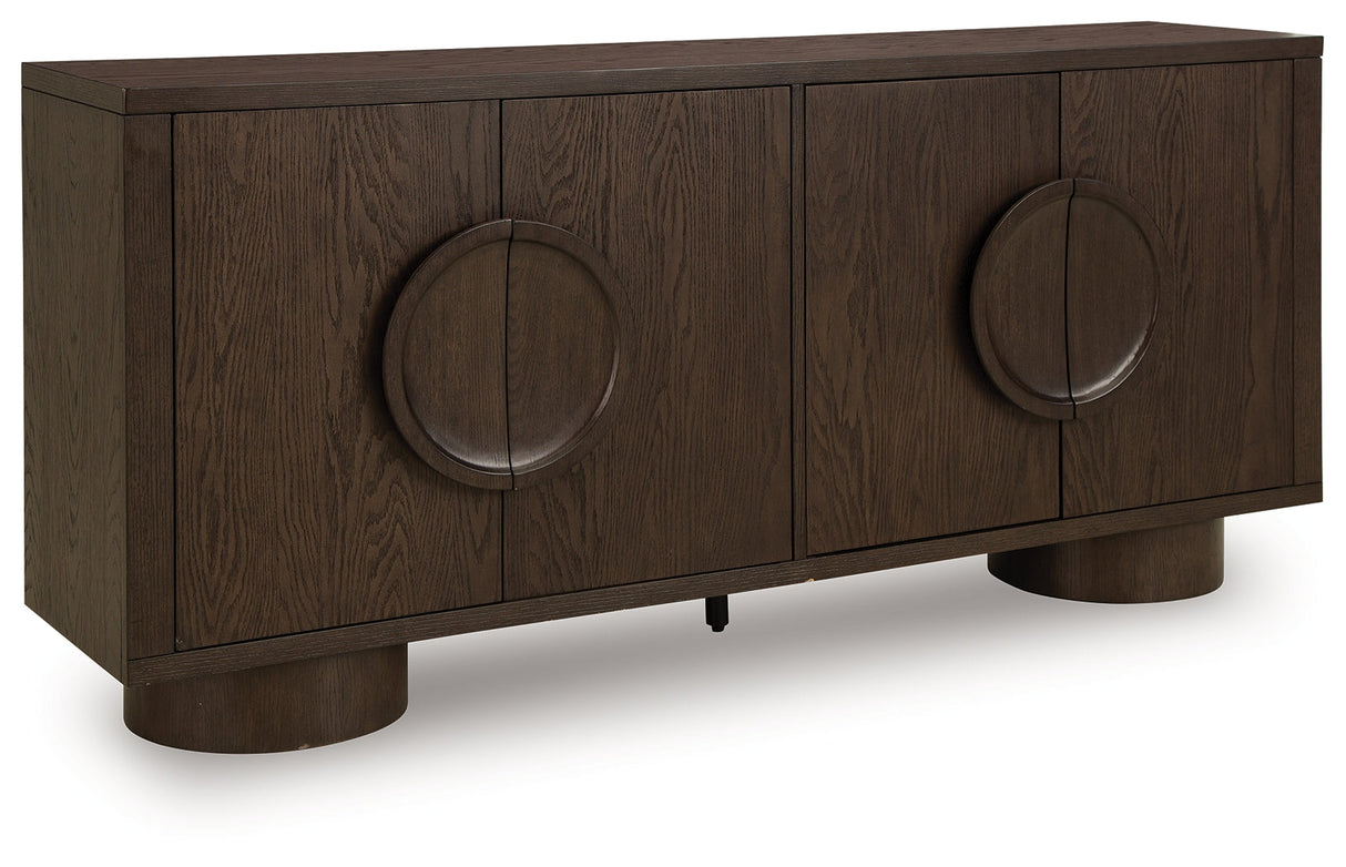 Veeda Dark Brown Accent Cabinet by ASHLEY FURNITURE at Eve Furniture