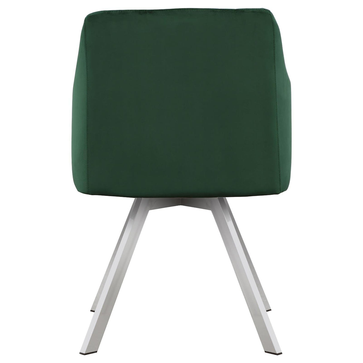 Veena Chrome/Green 5-Piece Round Dining Set with Swivel Chairs by Coaster at Eve Furniture