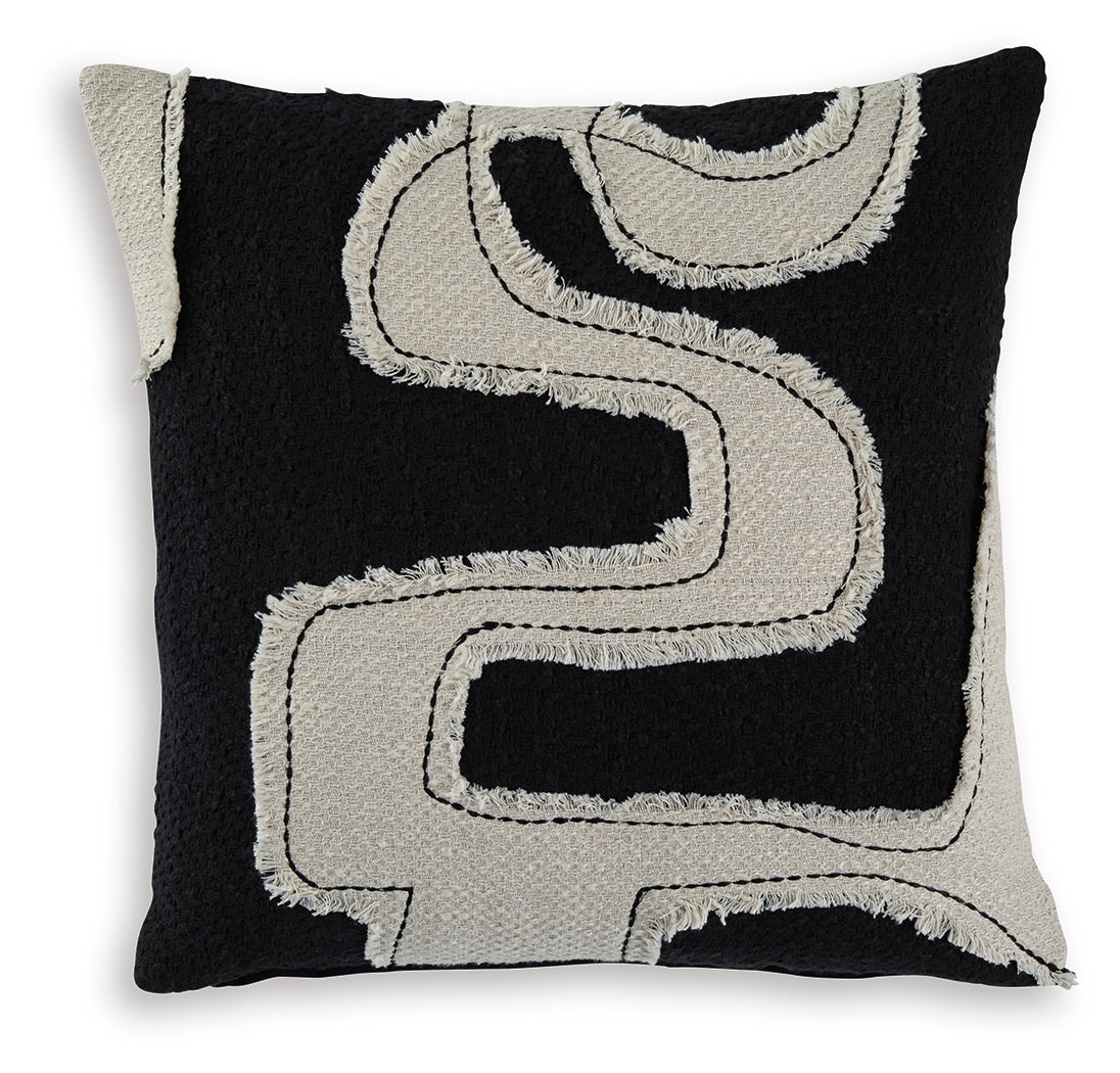 Veerbank Black/Beige Pillow (Set of 4) by Ashley at Eve Furniture