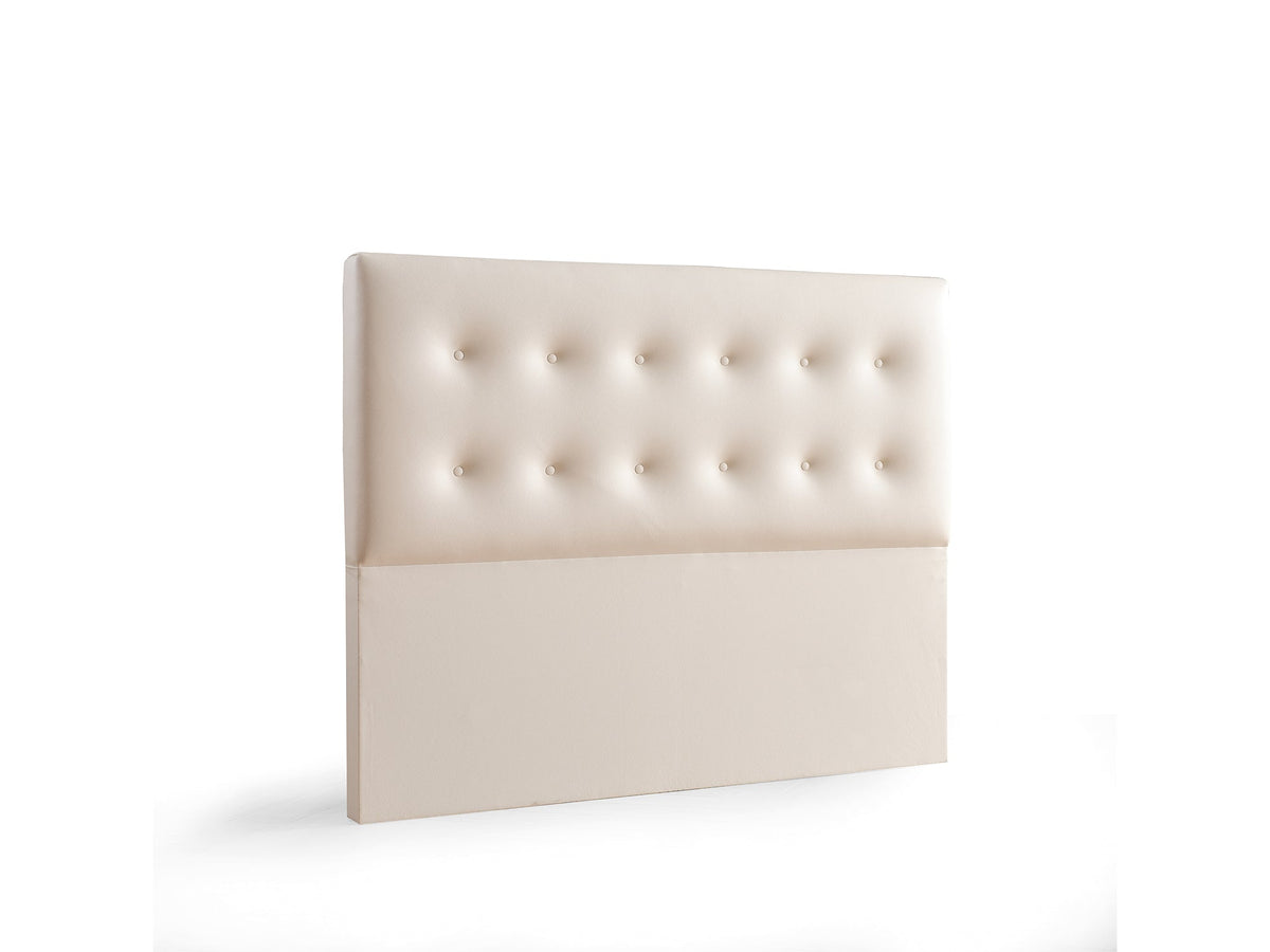 Vella Storage Bed With Headboard Beige by Furnia at Eve Furniture