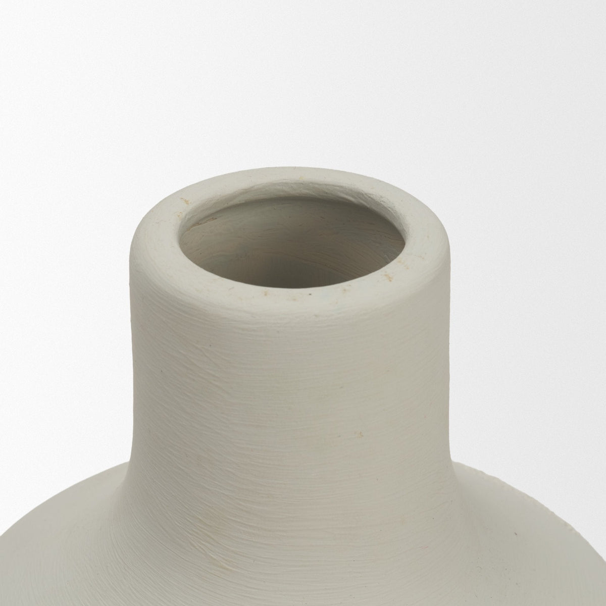 Velo 11.8H White w/Green Hand-Painted Terracotta Decorative Vase by Mercana at Eve Furniture