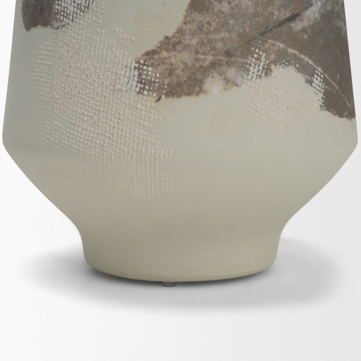 Velo 11.8H White w/Green Hand-Painted Terracotta Decorative Vase by Mercana at Eve Furniture